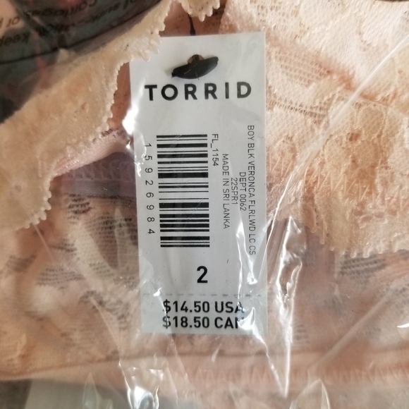 TORRID Wide Lace Trim Cotton Veronica Floral Boyshort Panty NEW Size 2X - Picture 9 of 9